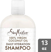 SheaMoisture Virgin Coconut Shampoo, Daily Hydration – Color-Safe Formula with Organic Shea Butter for All Types, Curly Ha...