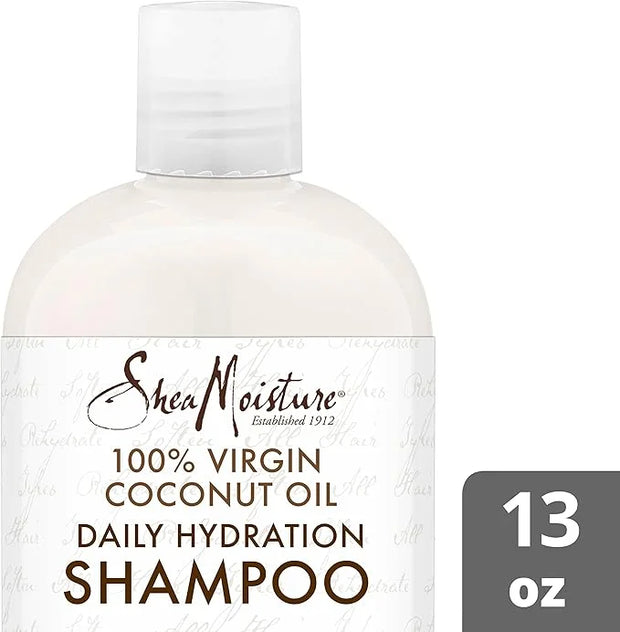 SheaMoisture Virgin Coconut Shampoo, Daily Hydration – Color-Safe Formula with Organic Shea Butter for All Types, Curly Ha...