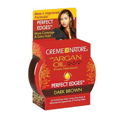 Creme of Nature with Argan Oil From Morocco Perfect Edges Hair Gel, 24 Hour Hold with Moisture and Exotic Shine, Dark Brow...