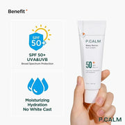 P.CALM Water Barrier Moisturizing Sun Cream Matte-Finish No White Cast SPF 50+ PA++++ Vegan Calming Moisture Daily Sunscre...