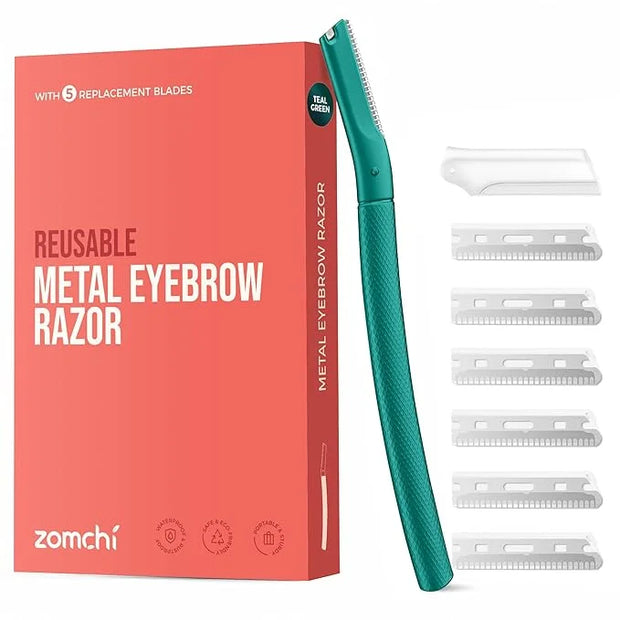 ZOMCHI Eyebrow Razor, Face Razors for Women&Men, Eyebrow Trimmer Shaper with Precision Cover, Facial Shaver with 6 Blades ...