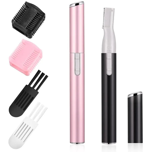 Chumia 2 Pcs Electric Eyebrow Trimmer Women Precision Face Razors Mini Shaver with Comb Christmas Women Gift Battery Opera...