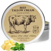 Beef Tallow for Skin, Tallow and Honey Balm,Tallow Face Moisturizer, Natural Grass-Fed Beef Tallow Balm with Raw Honey Moi...