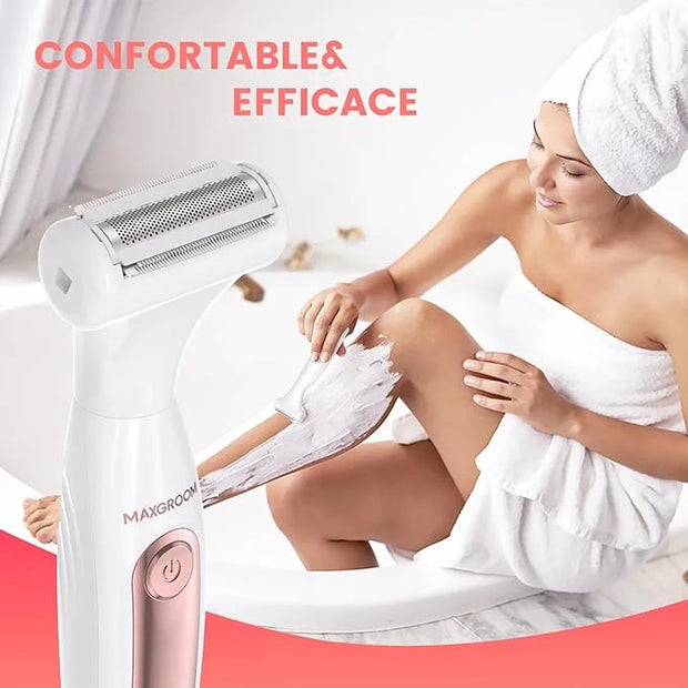 Bikini Trimmer for Women, All-in-ONE Waterproof Lady's Electric Razor Shaver and Facial Hair Removal, Rechargeable Body Ha...