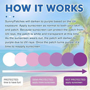 3 pieces Purple UV Stickers