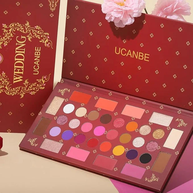 UCANBE Eyeshadow Makeup Palette, 36 Color Matte Shimmer Glitter Eye Shadow Highlighter Contour Blush Powder, High Pigmente...