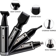 Nose Hair Trimmer for Women and Men, 4-in-1 Facial Hair Removal Trimmer Professional Eyebrow & Facial Hair Trimmer, Rechar...