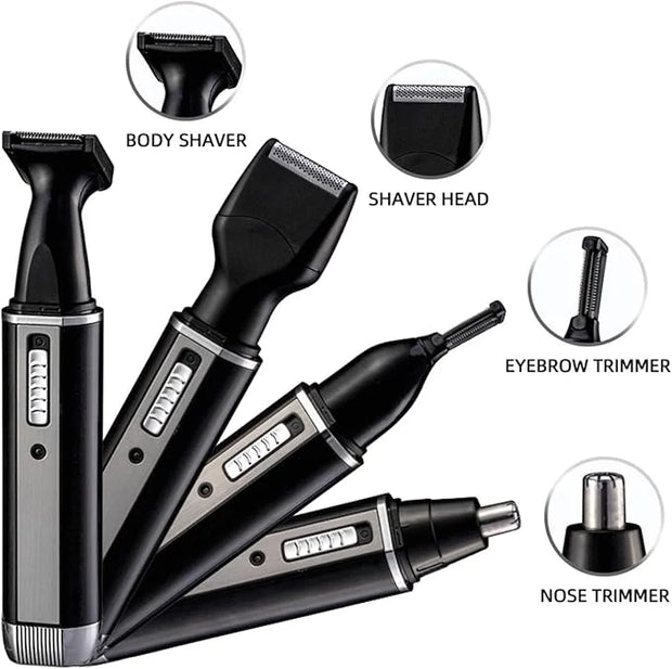 Nose Hair Trimmer for Women and Men, 4-in-1 Facial Hair Removal Trimmer Professional Eyebrow & Facial Hair Trimmer, Rechar...