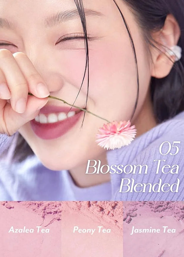 I'm Meme Palette - Afternoon Tea Blusher | Blossom Tea Blended, Cool Tone Blush for Cheek, Soft Pink, Peach, Lavender, 3 S...