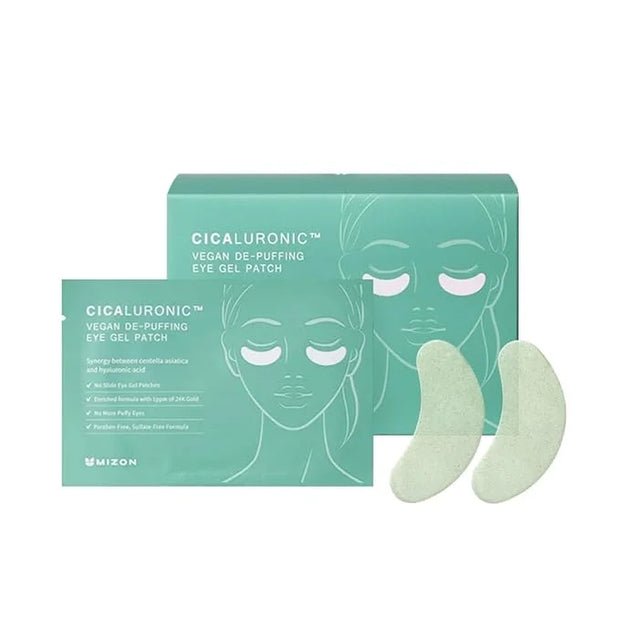 MIZON Snail Gold Eye Gel Patches + Cicaluronic Vegan De-puffing Eye Patches. Intensive eye skincare, anti-wrinkle, de-puff...