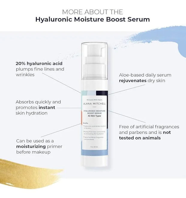 Alana Mitchell Anti-Aging Peptide Eye Cream Hyaluronic Moisture Boost Serum - Product Image