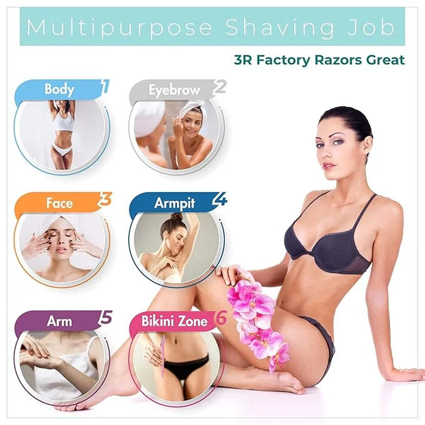Womens Peach Fuzz Shaver - 3R Factory Ladies Razors for Facial Hair, Face Shaving Razor, Lady Razors for Women Fine Hairs,...