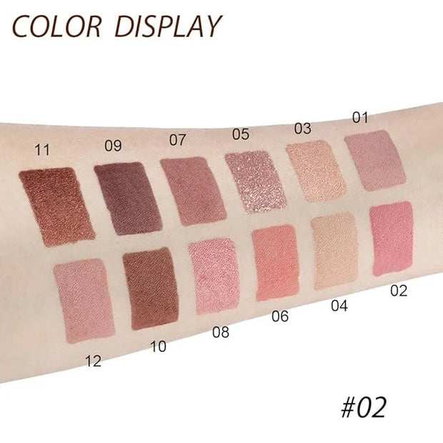 12 Girds Colorful Matte Shimmer Eyeshadow Palette