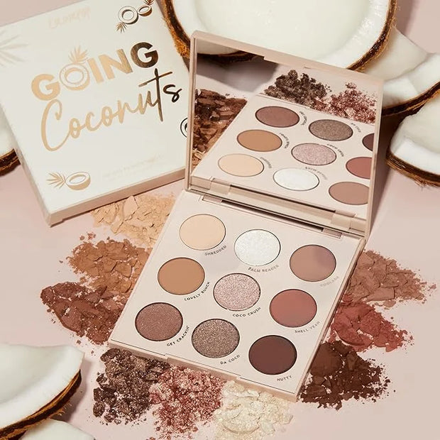 Colourpop Going Coconuts Eyeshadow Palette - Cool-Toned Neutral Eyeshadow Palette with Ultra-Velvety and Silky Finishes - ...
