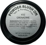 Grenadine Orange Coral Summer Red Blush Pressed Cheek Color Powder, Talc & Paraben Free, 4 Grams, No Animal Testing & Crue...