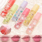 6pcs Fruit Flavored Lip Gloss Set, Roll on Lip Gloss Set Kids Lip Gloss Cute Lip Oil for Girls, Glossy and Shiny Non-Toxic...