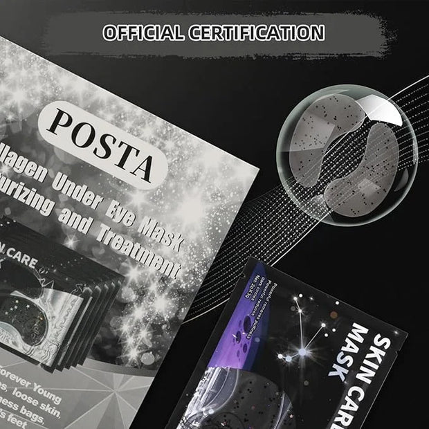 POSTA 20Pairs 40Pcs Collagen Eye Mask, Glitter Under Eye Patches for Dark Circles and Puffiness, Hydrating Eye Skincare Re...