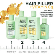 Garnier Fructis Hair Filler Strength Repair Serum Treatment with Vitamin Cg, Hair Serum for Weak, Damaged Split Ends, 3.8 ...