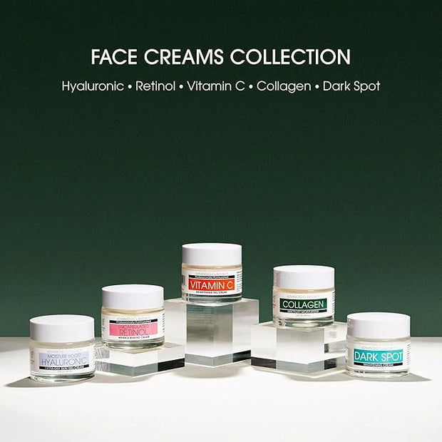 Advanced Clinicals Hyaluronic Acid Moisturizer Gel Face Cream W/Vitamin E + B5 | Hydrating & Brightening Vitamin C Face Lo...