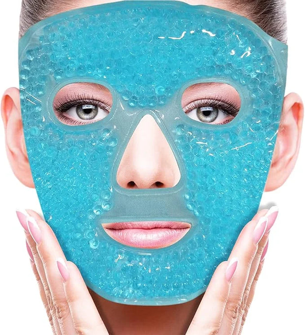 ZNÖCUETÖD Bundle of Cooling Face Mask Ice Face Mask for Puffy Face and Microwaveable Heat Eye Mask for Dry Eyes, Puffy Eye...