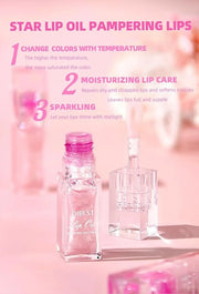 2PCS Cosmetics Color Changing Lip Oil V2, Magic Color Changing Lip Oil Cosmetics, Plumping Lip Oil Moisturizing Lip Gloss,...