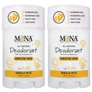 MONA BRANDS 100% Natural Deodorant for Kids | For Girls & Boys | Sensitive Skin | No Baking Soda | No Aluminum | Vegan, No...