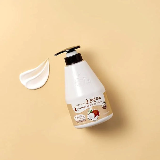 WELCOS Kwailnara Coconut Milk Body Lotion & Body Wash Set – Moisturizing & Revitalizing Korean Skincare Bundle with Coconu...