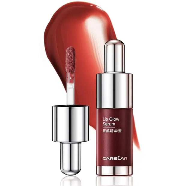 Hydrating Lip Gloss Serum, Moisturizing, Plunping, Shiny Lip Glow, Tinted Lip Care with Vitamin E, Crithmum Maritimum Esse...