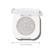KYDA Single Glitter Eyeshadow, Metallic Silver Eyeshadow, Ultra-fine Lightweight Powder, Sparkling Blendable Formula, Dail...