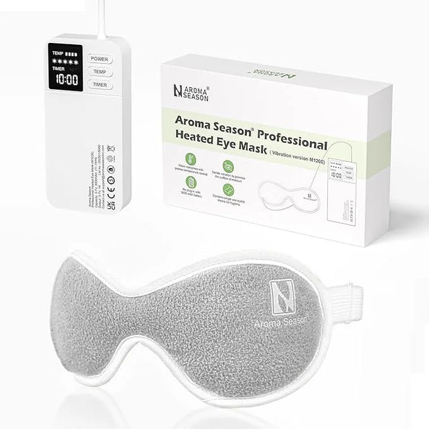 Aroma Season Vibrating Heated Eye Mask and Hygienic Eyelid Sheets - Product Image