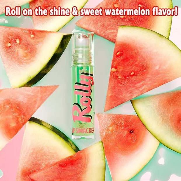 Lip Smacker Rolly Lip Gloss, Classic Roller-Ball Design for a Cooling Sensation, Hydrating & Moisturizing Shine - Watermel...