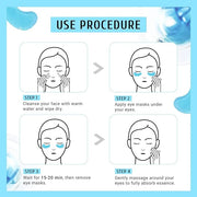Under Eye Patchs Hyaluronic Acid Eye Mask for Dark Circles and Puffiness Wrinkle Eye Bags 30 Pairs - Product Image