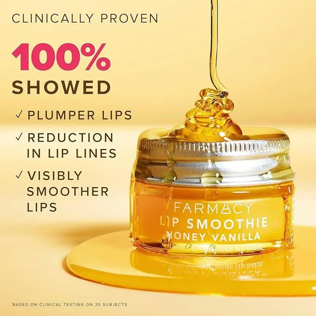 Farmacy Peptide Lip Balm - Lip Smoothie Hydrating Lip Balm with Vitamin C to Visibly Plump + Smooth Lip Lines - Nourishing...