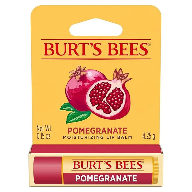 Burt's Bees Lip Balm, Pomegranate, Lip Moisturizer With Responsibly Sourced Beeswax, Tint-Free, Natural Conditioning Treat...