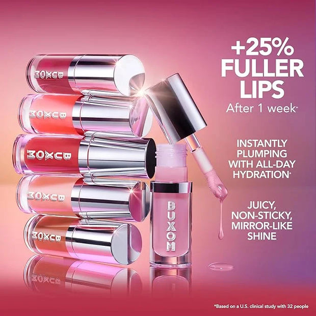 Buxom Full On Glossy Lip Oil in Berry Blast Power Line Plumping Lip Liner in Powerful Plum - Product Image