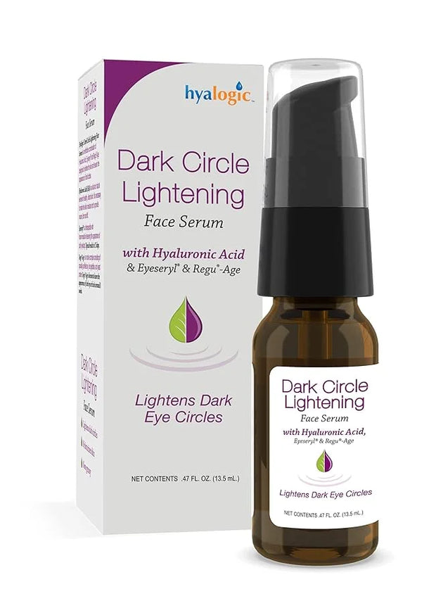 Hyalogic Dark Circle Lightening Face Serum - Treat Under Eye Dark Circles w/Hyaluronic Acid, Eveseryl & Regu-Age - Soothe,...