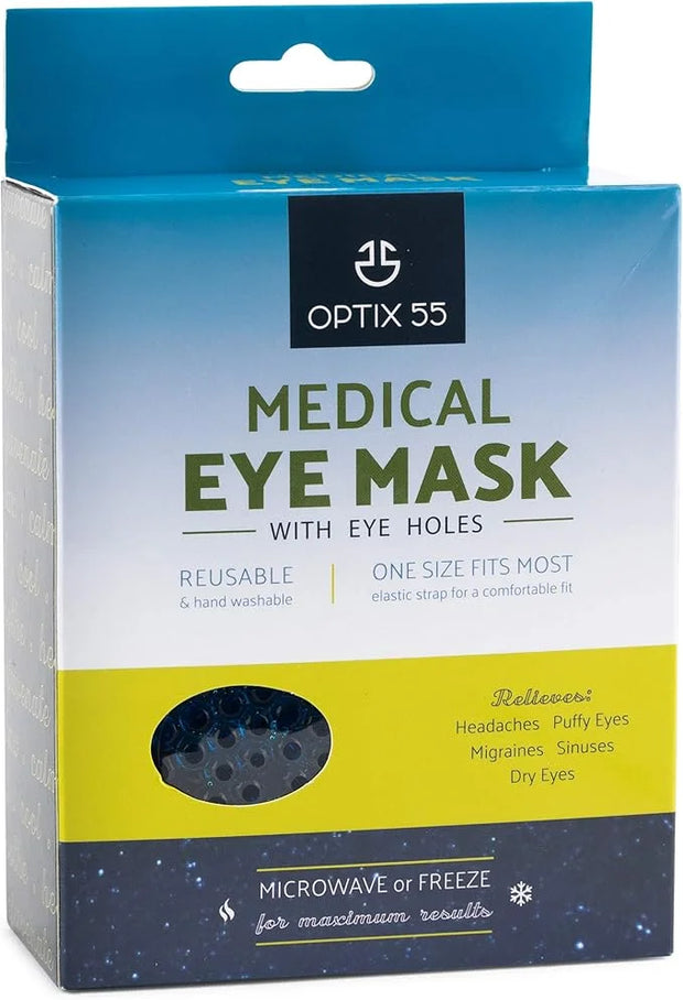 Gel Eye Mask - Hot Cold Compress Eye Therapy Pack | Cooling Mask for Puffy Eyes, Headaches, Dark Circles | Reusable | Ergo...