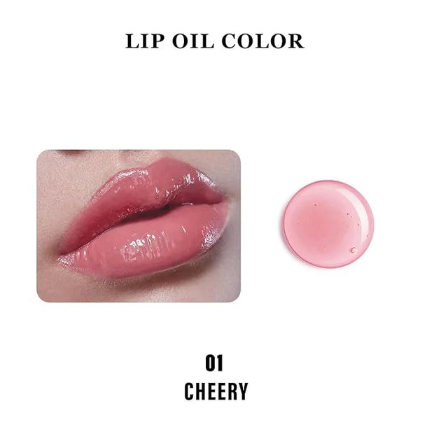 3 PCS Hydrating Lip Glow Oil Lip Stain, Moisturizing Nourishing Lip Gloss,High Shine, Smooth Finish Gloss Tinting And Non-...