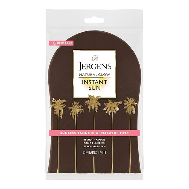 Jergens Natural Glow Body Applicator Mitt, Flawless, Streak-free Tanning Blender Glove, Reusable Tanning Mitt Protects Han...