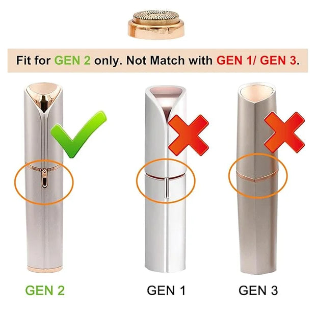 Women's Facial Hair Remover Replacement Heads for Finishing Touch Flawless Generation 2 Double Halo Hair Removal Tool for ...