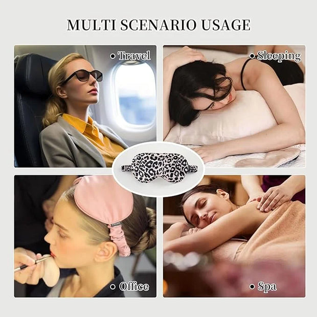 THXSILK Sleep Mask 100% 19 Momme Pure Mulberry Silk Super Smooth Cooling Decorative Sleep Eye Mask Blackout Eye Cover with...