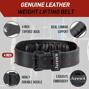 Jaffick Weight lifting Belt for 7MM Leather Pro 4 Inch - Product Image
