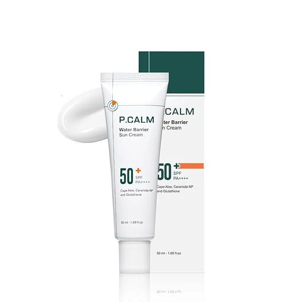 P.CALM Water Barrier Moisturizing Sun Cream Matte-Finish No White Cast SPF 50+ PA++++ Vegan Calming Moisture Daily Sunscre...