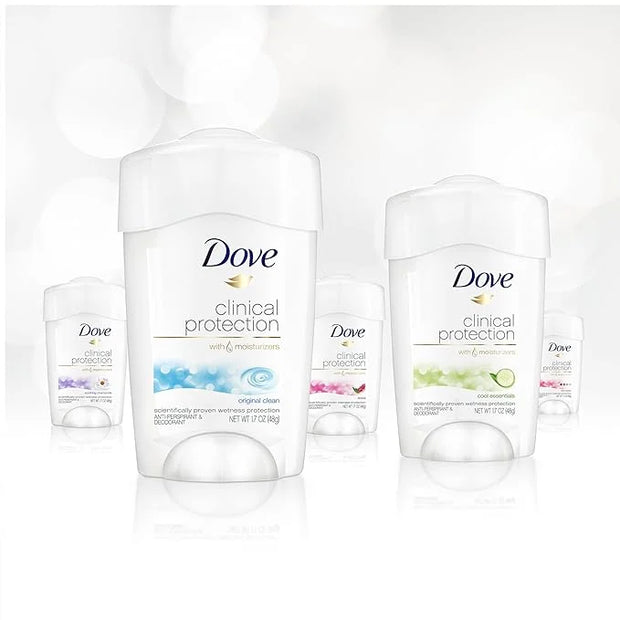 Dove Clinical Protection Antiperspirant Deodorant For Sweat and Odor Protection Original Clean Antiperspirant For Women Ma...