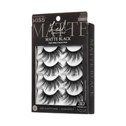 KISS Lash Couture Matte Black Faux Mink Eyelashes Multipack, Matte Cheviot, Black, Natural Looking, Cruelty-Free & Vegan, ...
