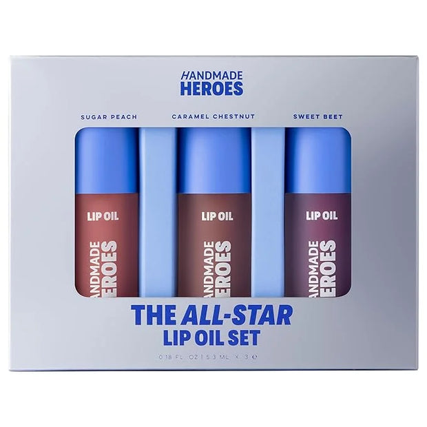 Handmade Heroes 100% Natural Vegan Lip Oil with Squalane Non-Sticky Lip Gloss Moisturizing, Shiny, Nourishing Korean Lip G...