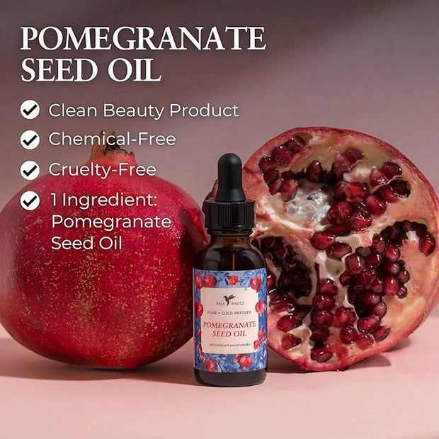 Pomegranate Seed Oil - Pure, Cold Pressed, Unrefined - Organic Body Oil - Antioxidant Serum for Face, Hair, Skin and Nails...