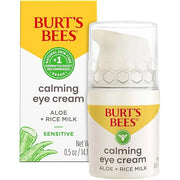 Burt's Bees Calming Eye Cream With Aloe and Rice Milk, Moisturizes Without Causing Redness or Irritation, 98.7 Percent Nat...