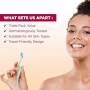 Eyebrow Shaper Tool for Women, 3ct | Eyebrow Shaper, Face Razor, Upper Lip & Chin Hair Remover | SS German Blade, Painless...