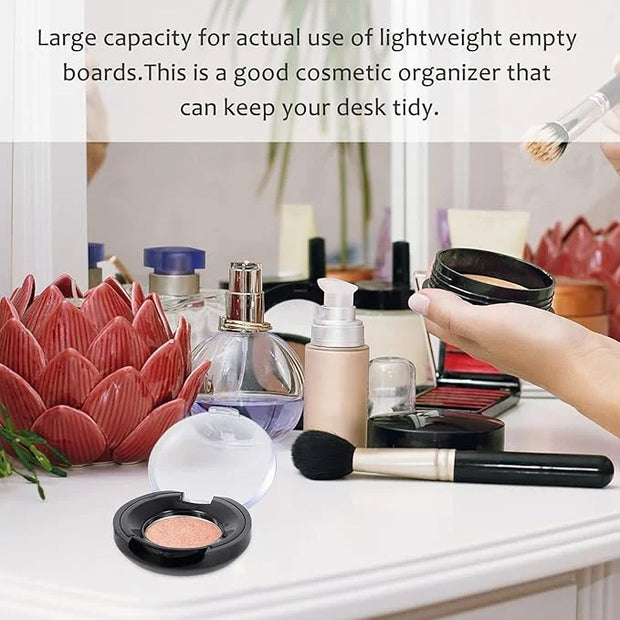 Lurrose Makeup Pallet 8pcs Empty Eyeshadow Trays Round